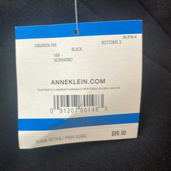 NWT Anne Klein Black Pant - Picture 2 of 11